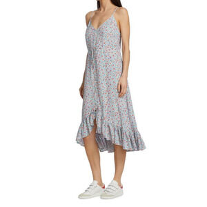 RAILS FRIDA FLORAL PRINTED TIERED MIDI DRESS IN BLUE MULTI NWT‎ WOMEN'S SMALL